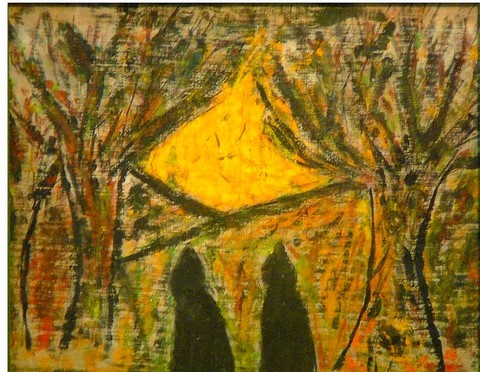 Chemin de l'ecole en automne